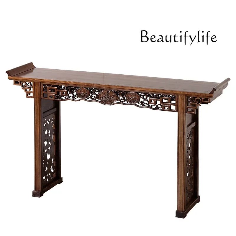 Chinese antique strip case solid wood table Buddhist table household Buddhist long strip table
Chinese antique strip case solid wood table Buddhist table household Buddhist long strip table