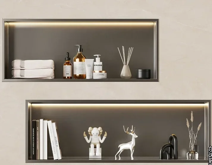 Stainless Steel Niche Cabinet Bathroom Shelf Horizontal Niche Metal TV Cabinet Niche Embedded
Stainless Steel Niche Cabinet Bathroom Shelf Horizontal Niche Metal TV Cabinet Niche Embedded