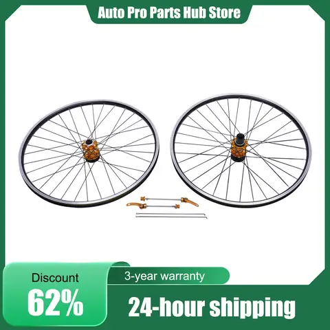 29 Inch Mountain Bike Wheel Set, Aluminum Alloy Dual Disc Brake Six-Hole Front Rear Wheels, Lightweight for Off-Road Adventures