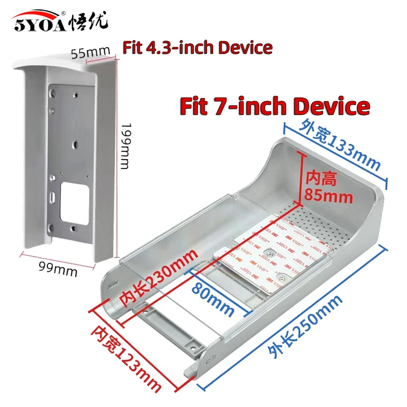 5YOA 4.3" 7" inch Cover Universal Outdoor Weatherproof Video Doorbell Access Control System Sun Rain Dust Protection Shield
5YOA 4.3" 7" inch Cover Universal Outdoor Weatherproof Video Doorbell Access Control System Sun Rain Dust Protection Shield