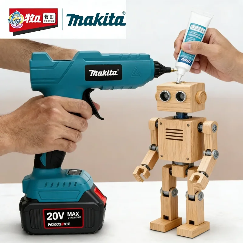 Makita Cordless Electric Handheld Hot Glue Gun for 18V Battery Repair DIY Tool Hot Melt Welding Hot Air Gun Anti-scald Nozzle
Makita Cordless Electric Handheld Hot Glue Gun for 18V Battery Repair DIY Tool Hot Melt Welding Hot Air Gun Anti-scald Nozzle