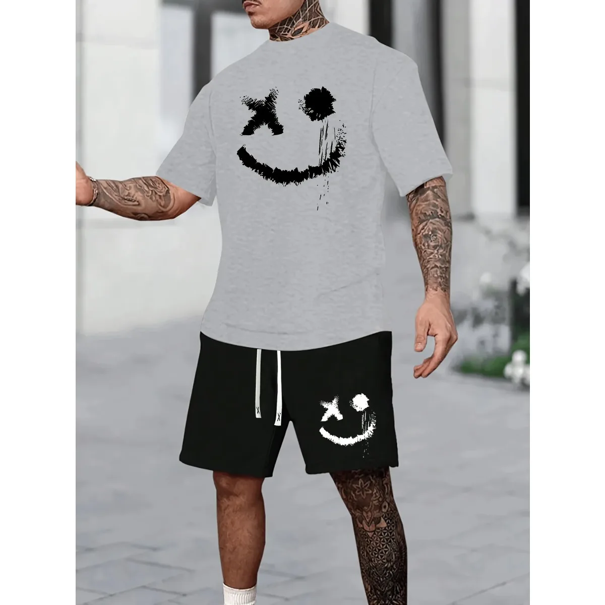 Men's New Hot 2025 Summer Suit Cotton Printed Short Sleeve Shorts Casual Sports Two-piece Set Outdoor Urban Street Fashion
Men's New Hot 2025 Summer Suit Cotton Printed Short Sleeve Shorts Casual Sports Two-piece Set Outdoor Urban Street Fashion