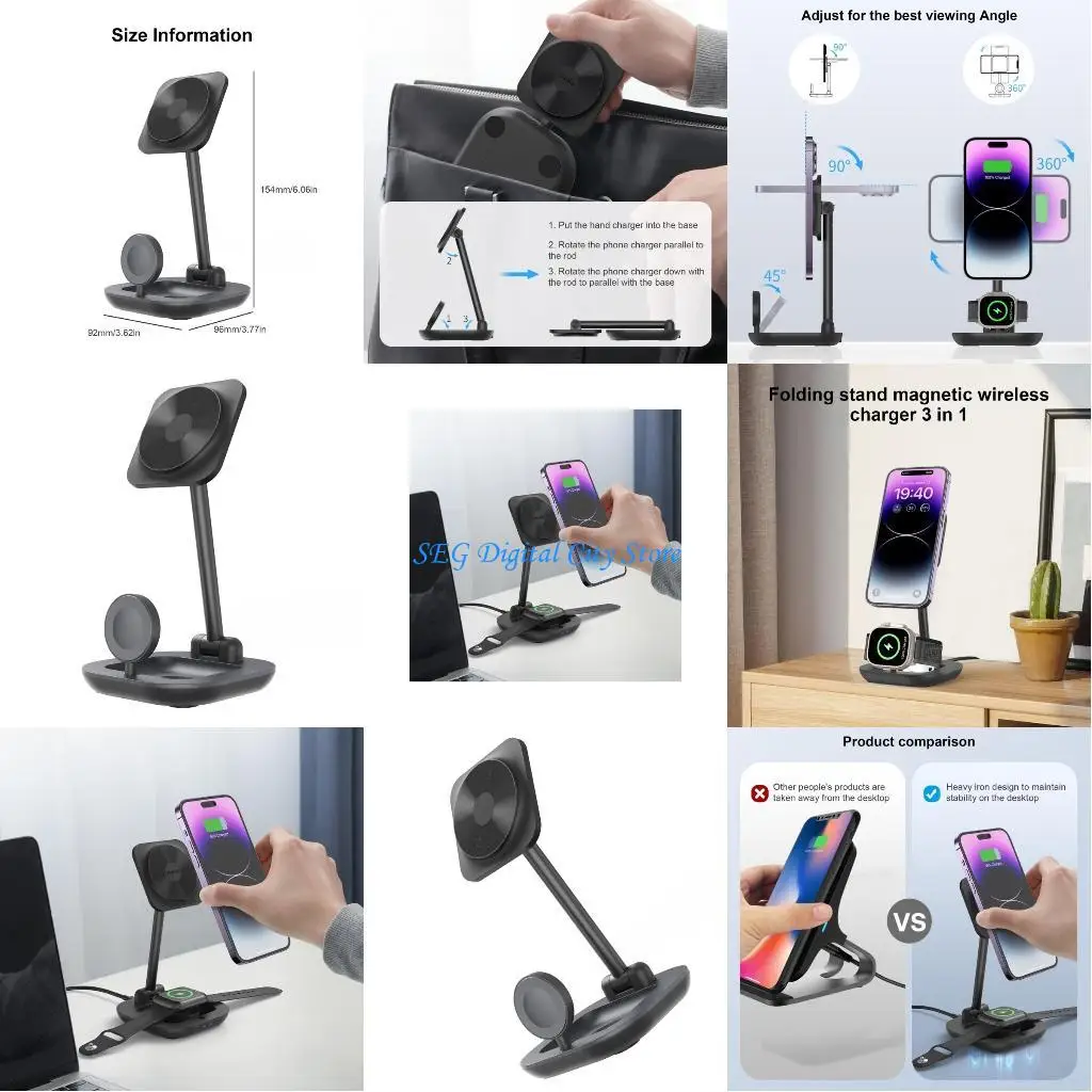 U75B For Phone Smartwatch Earphone Station Stand Dock Bracket 3 in 1 USB Charging Cable Holder Power Adapter
U75B For Phone Smartwatch Earphone Station Stand Dock Bracket 3 in 1 USB Charging Cable Holder Power Adapter