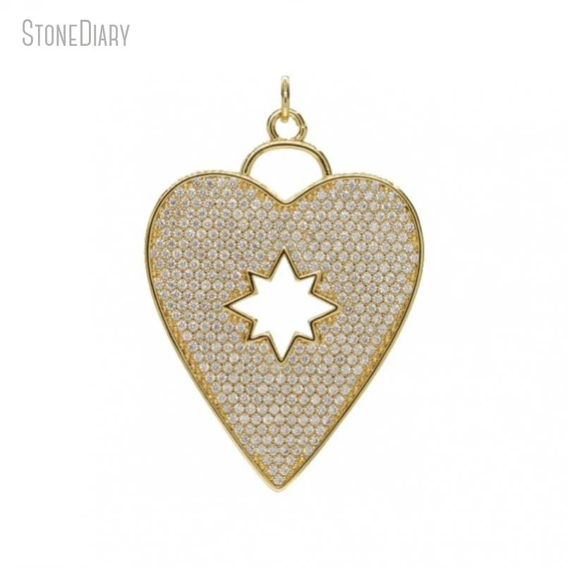 5Pcs Wholesale Heart Point Star Gift For Her Jewelry Gold Color Golden Invisible Setting Clear Cubic Zirconia Pendant PM47821
5Pcs Wholesale Heart Point Star Gift For Her Jewelry Gold Color Golden Invisible Setting Clear Cubic Zirconia Pendant PM47821