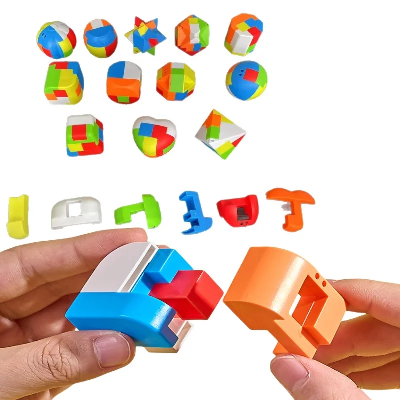 12Pcs 3D Puzzle Luban Lock Keychain Mini Assembling Ball Anti Stress Educational Toys for Kids Birthday Party Favors Gifts
12Pcs 3D Puzzle Luban Lock Keychain Mini Assembling Ball Anti Stress Educational Toys for Kids Birthday Party Favors Gifts