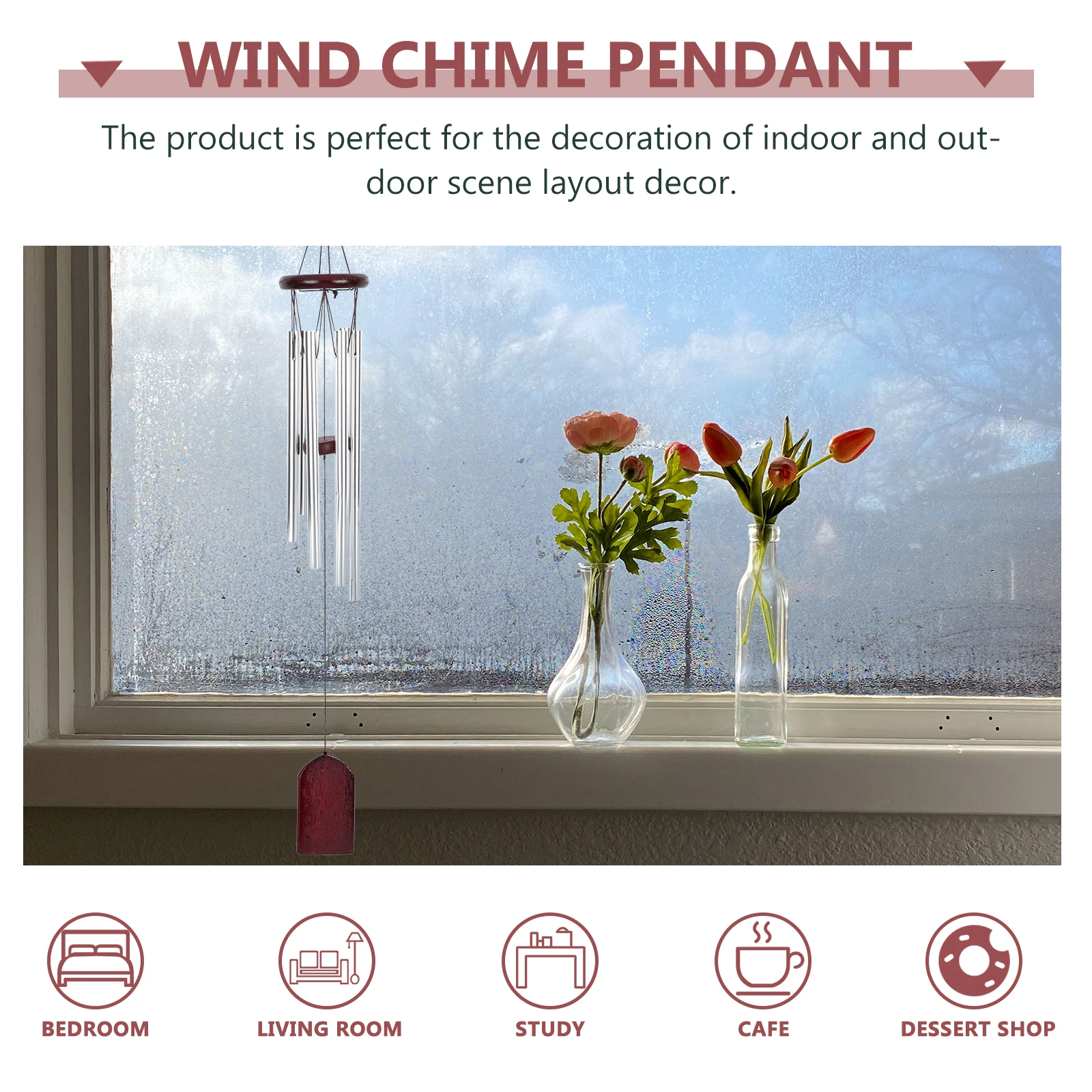 Bells Aluminum Tube Wind Chimes Courtyard Hanging Decor Wooden Outdoor Wind-Bell
Bells Aluminum Tube Wind Chimes Courtyard Hanging Decor Wooden Outdoor Wind-Bell