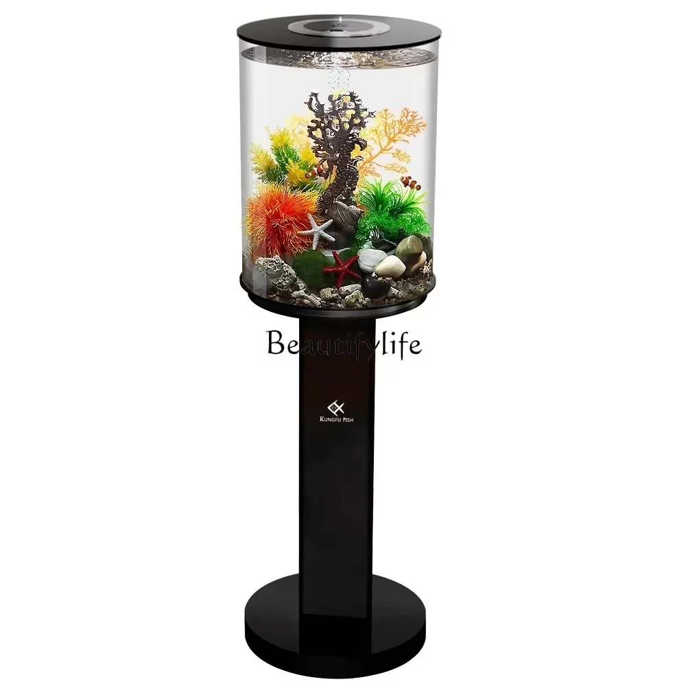 LD33New Creative Fish Tank Ecological Small Household round Aerating Floor Aquarium
LD33New Creative Fish Tank Ecological Small Household round Aerating Floor Aquarium
