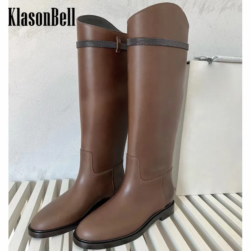 9.28 KlasonBell Casual Temperament Chain Decoration Cowhide Flats Knight High-Calf Martin Boots Women's
9.28 KlasonBell Casual Temperament Chain Decoration Cowhide Flats Knight High-Calf Martin Boots Women's