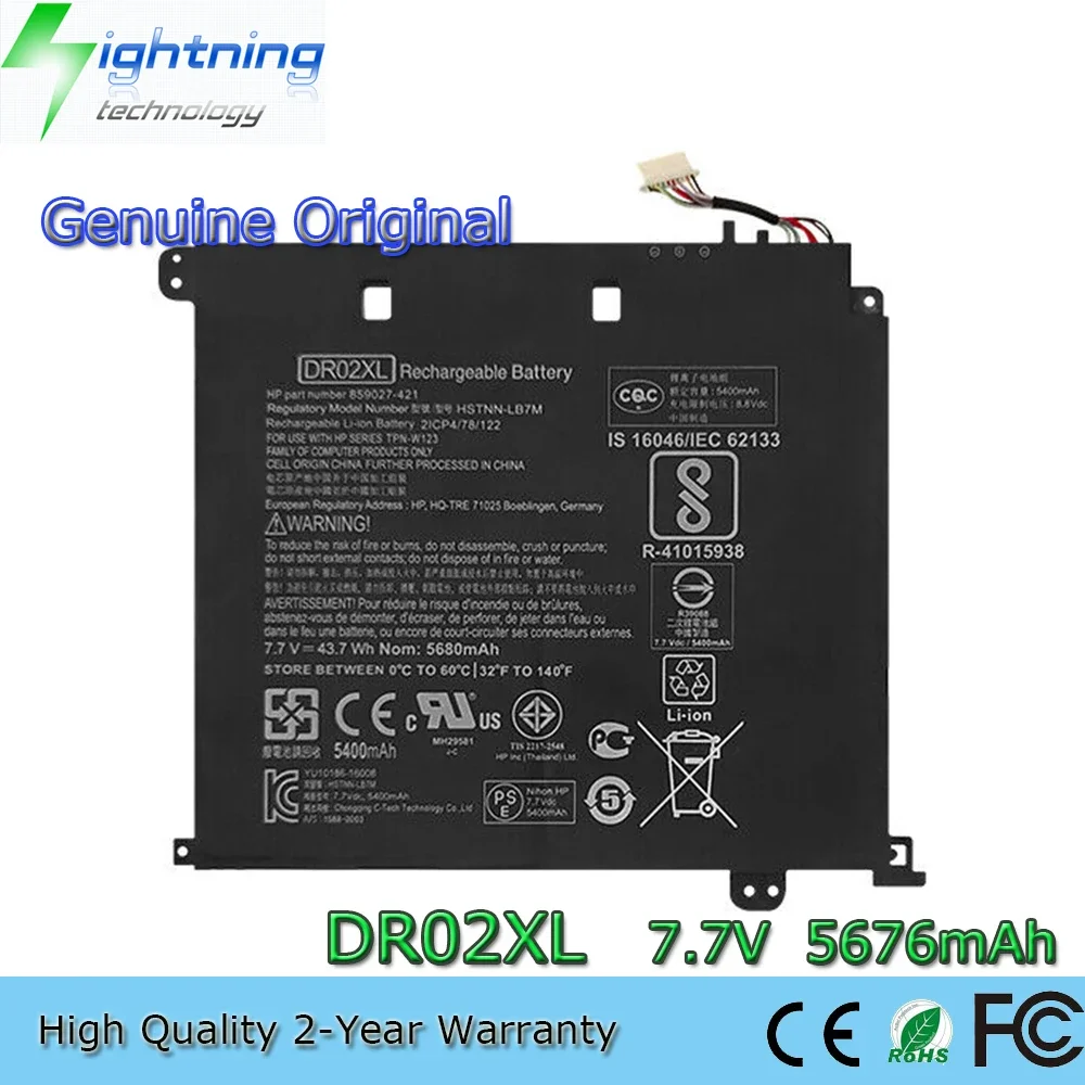 Новый оригинальный аккумулятор для ноутбука DR02XL 7,7 В 43,7 Втч для HP Chromebook 11 G5 (P0B78UT) HSTNN-IB7M 859027 -121 859027 -1С1 и т. д.
Новый оригинальный аккумулятор для ноутбука DR02XL 7,7 В 43,7 Втч для HP Chromebook 11 G5 (P0B78UT) HSTNN-IB7M 859027 -121 859027 -1С1 и т. д.