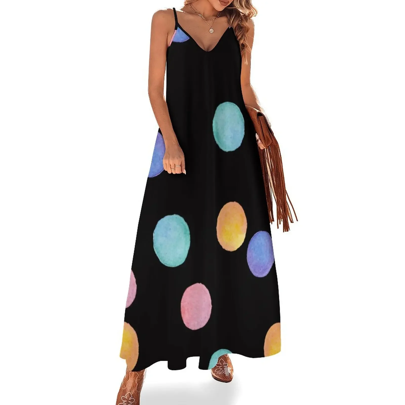 Watercolor Polka Dots Pattern Sleeveless Dress chic and elegant evening dress Women long dress luxury dresses
Watercolor Polka Dots Pattern Sleeveless Dress chic and elegant evening dress Women long dress luxury dresses