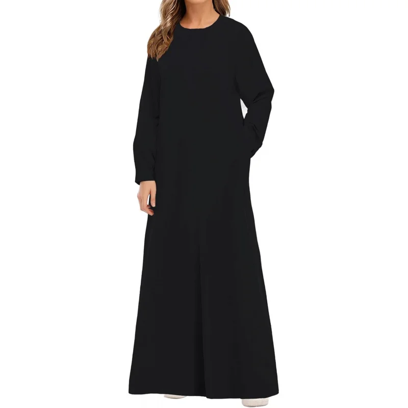 Solid Color Zipper Abaya Muslim Dresses for Women Girls Pockets Islamic Prayer Clothes
Solid Color Zipper Abaya Muslim Dresses for Women Girls Pockets Islamic Prayer Clothes
