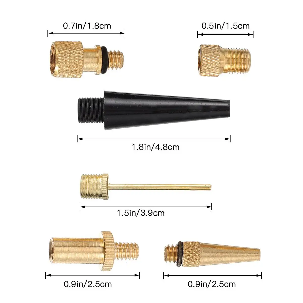 15 Pcs Bike Valve Adapter Plastic Copper to Needle Inflator Kit Tire Pump Accessories Air Compressor Compatible
15 Pcs Bike Valve Adapter Plastic Copper to Needle Inflator Kit Tire Pump Accessories Air Compressor Compatible