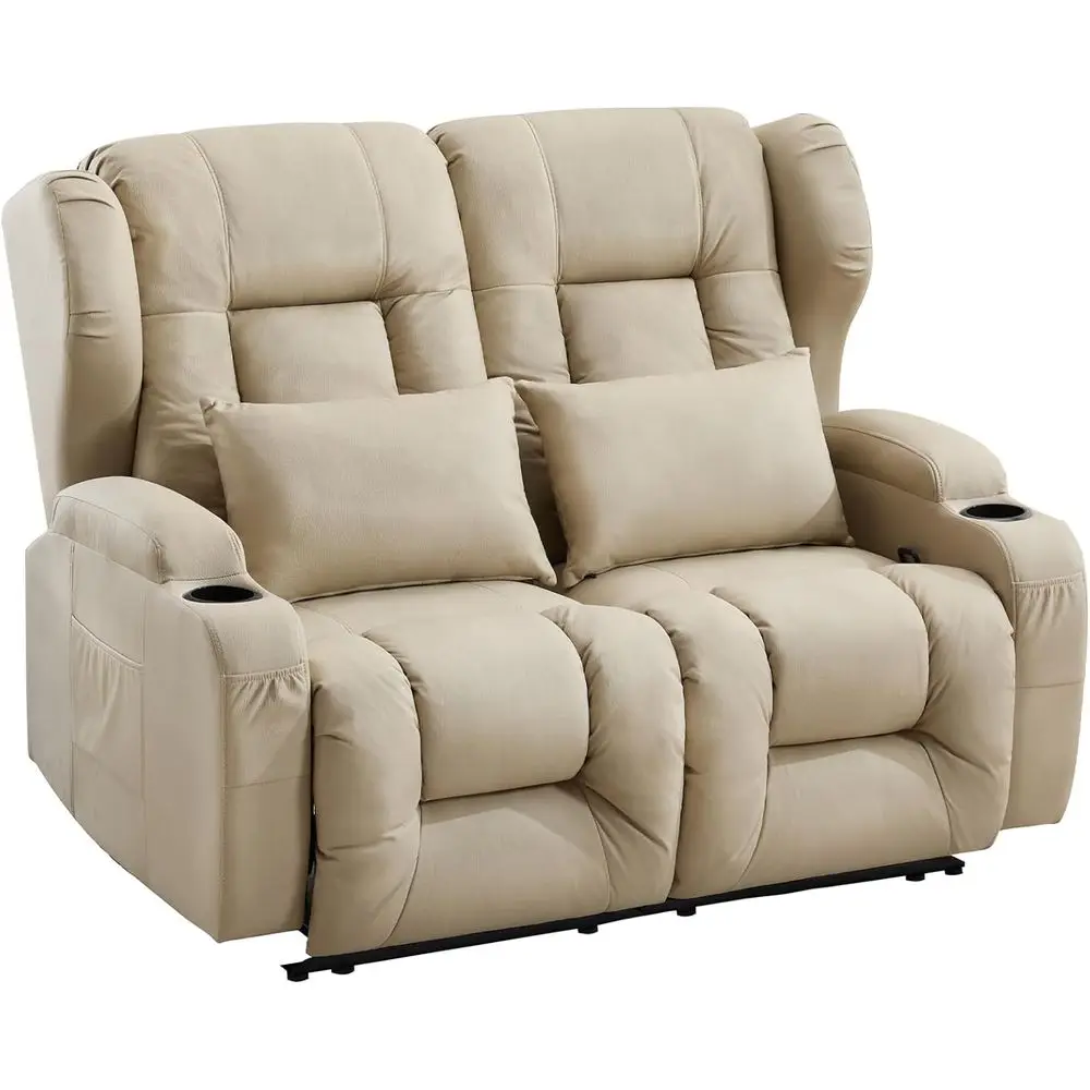 54.3 Manual Recliner Loveseat with Cup Holders for RV, Home Theater, Living Room, and Office
54.3 Manual Recliner Loveseat with Cup Holders for RV, Home Theater, Living Room, and Office