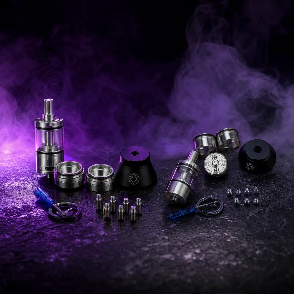 Wolfcool Vape Moka Kuma RTA 4.5ml Rebuildable Tank Atomizer 22mm with 316SS Air Pins and 3 Chambers
Wolfcool Vape Moka Kuma RTA 4.5ml Rebuildable Tank Atomizer 22mm with 316SS Air Pins and 3 Chambers