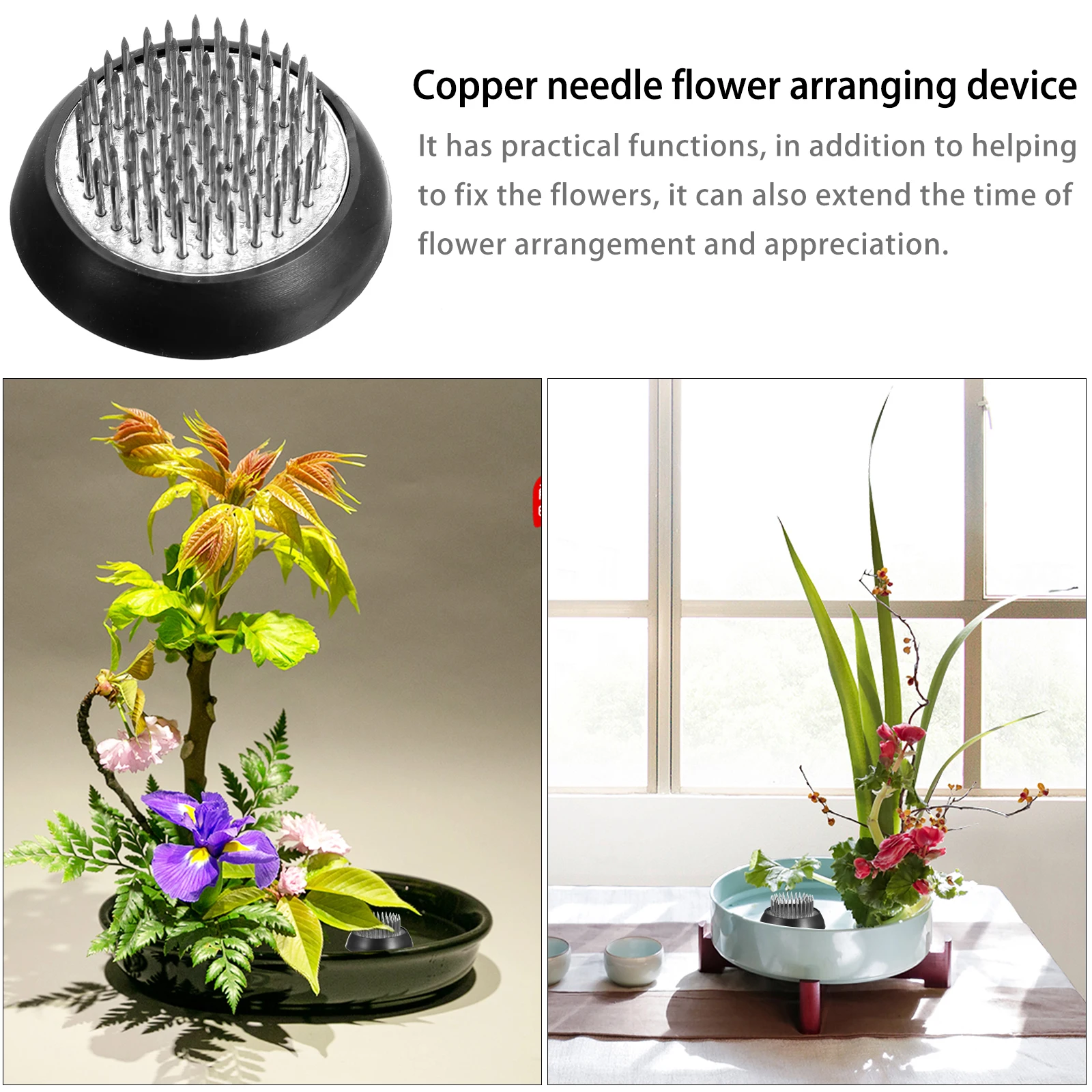 1pc Flower Arrangement Holder Copper Needle Tool Long Dense Pins Durable Fixing Floral Design Tool for Centerpiece
1pc Flower Arrangement Holder Copper Needle Tool Long Dense Pins Durable Fixing Floral Design Tool for Centerpiece