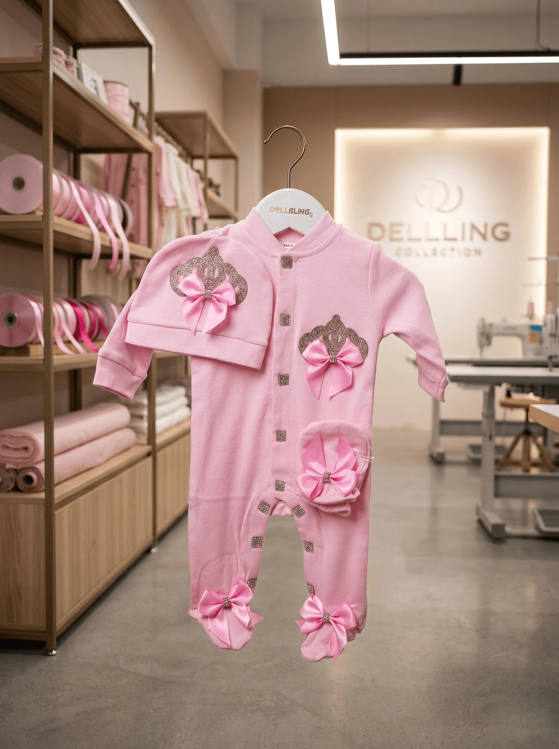 Matte Morandi Pink Decorated Crown Bow Baby Girl 3 Piece Set High Count Cotton Snap Footed Jumpsuit Newborn Home Photo Outfit
Matte Morandi Pink Decorated Crown Bow Baby Girl 3 Piece Set High Count Cotton Snap Footed Jumpsuit Newborn Home Photo Outfit