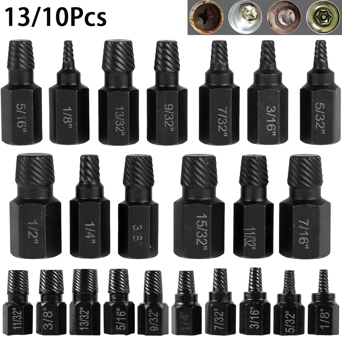 13/10 шт., комплект для извлечения поврежденных винтов, экстрактор для болтов, гаек, инструмент для снятия винтов из легированной стали, легкое сверло, шпилька для сломанного винта
13/10 шт., комплект для извлечения поврежденных винтов, экстрактор для болтов, гаек, инструмент для снятия винтов из легированной стали, легкое сверло, шпилька для сломанного винта