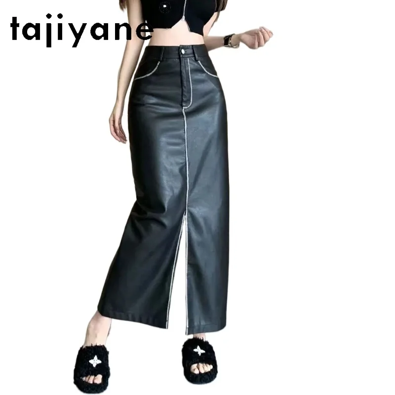 TAJIYANE Genuine Leather Long Skirt Real Sheepskin Black Split Skirts for Woman 2025 Spring Elegant Women Clothing Бюстгальтер
TAJIYANE Genuine Leather Long Skirt Real Sheepskin Black Split Skirts for Woman 2025 Spring Elegant Women Clothing Бюстгальтер