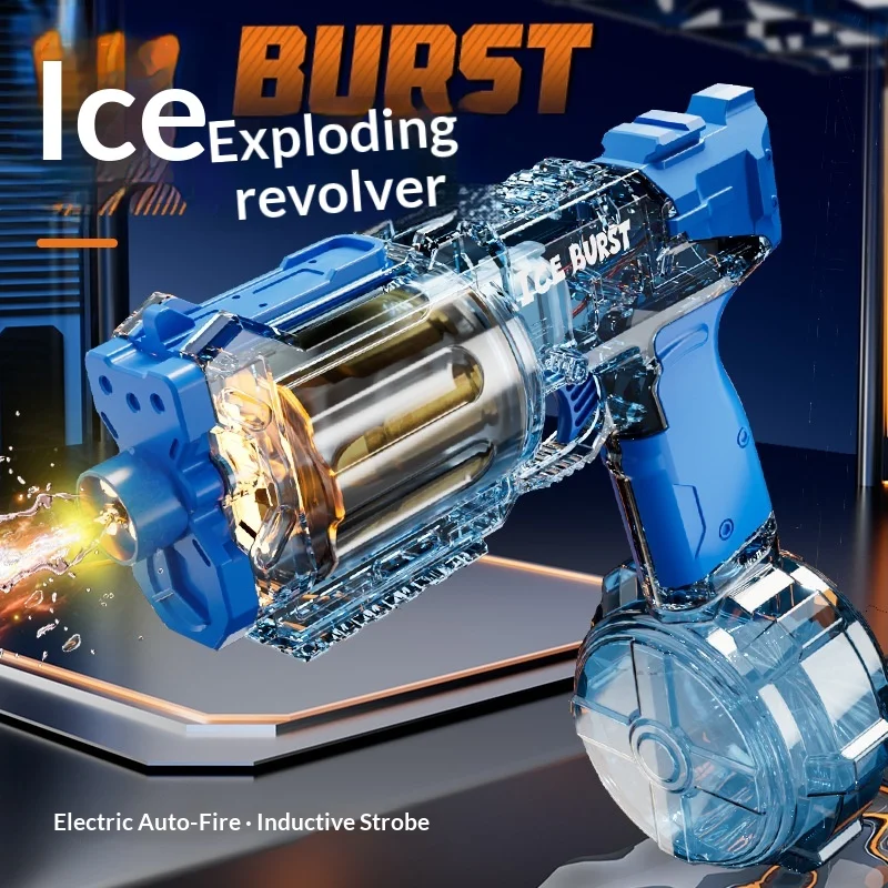 New Ice Burst Revolver Electric Pulse Water Gun with Mechanical Linkage & Slide Back, Summer Beach Essential Water Blaster Toy
New Ice Burst Revolver Electric Pulse Water Gun with Mechanical Linkage & Slide Back, Summer Beach Essential Water Blaster Toy