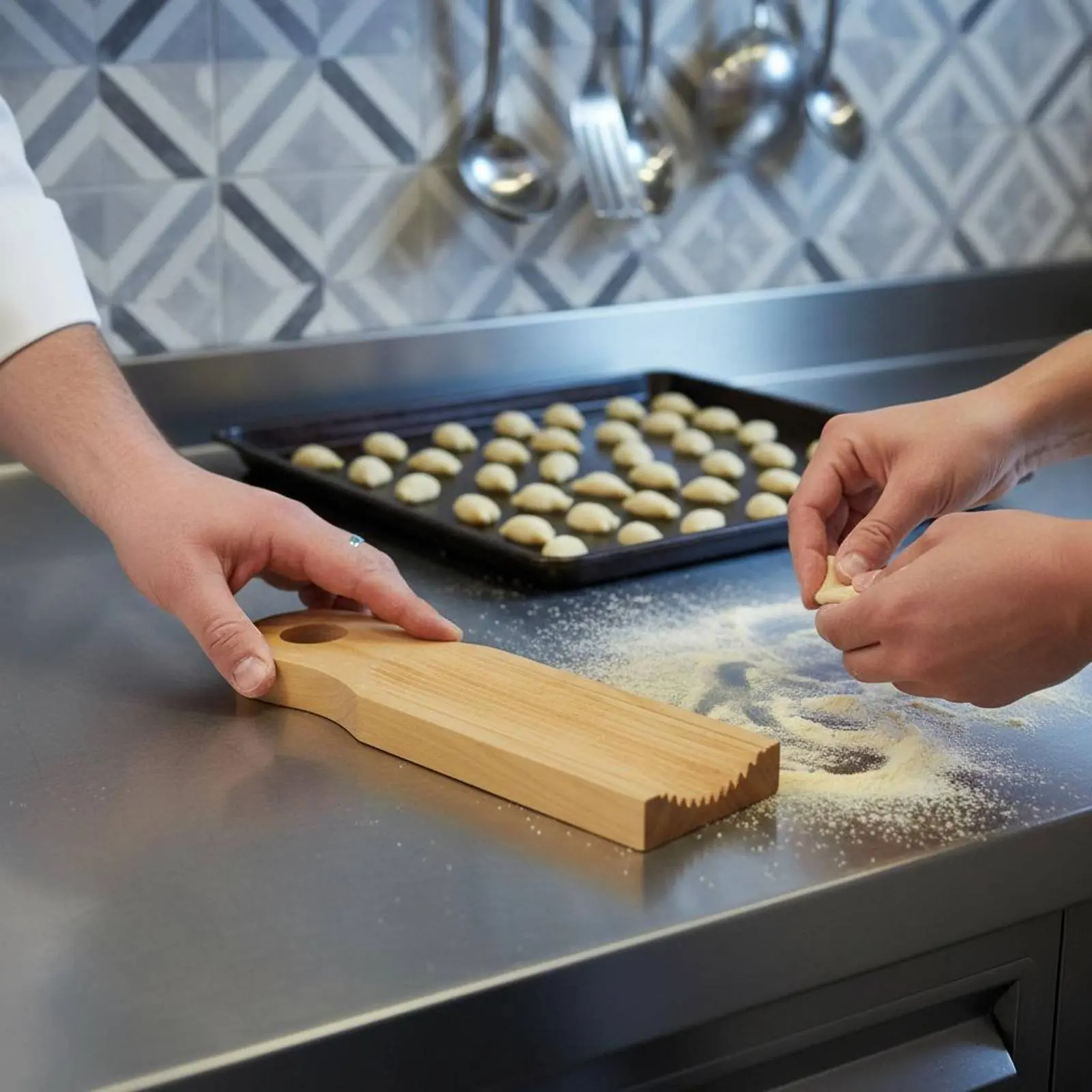 Gnocchi Board Grooved Surface Ridged Pasta Board Cooking Tool Handmade Design Long-Lasting
Gnocchi Board Grooved Surface Ridged Pasta Board Cooking Tool Handmade Design Long-Lasting