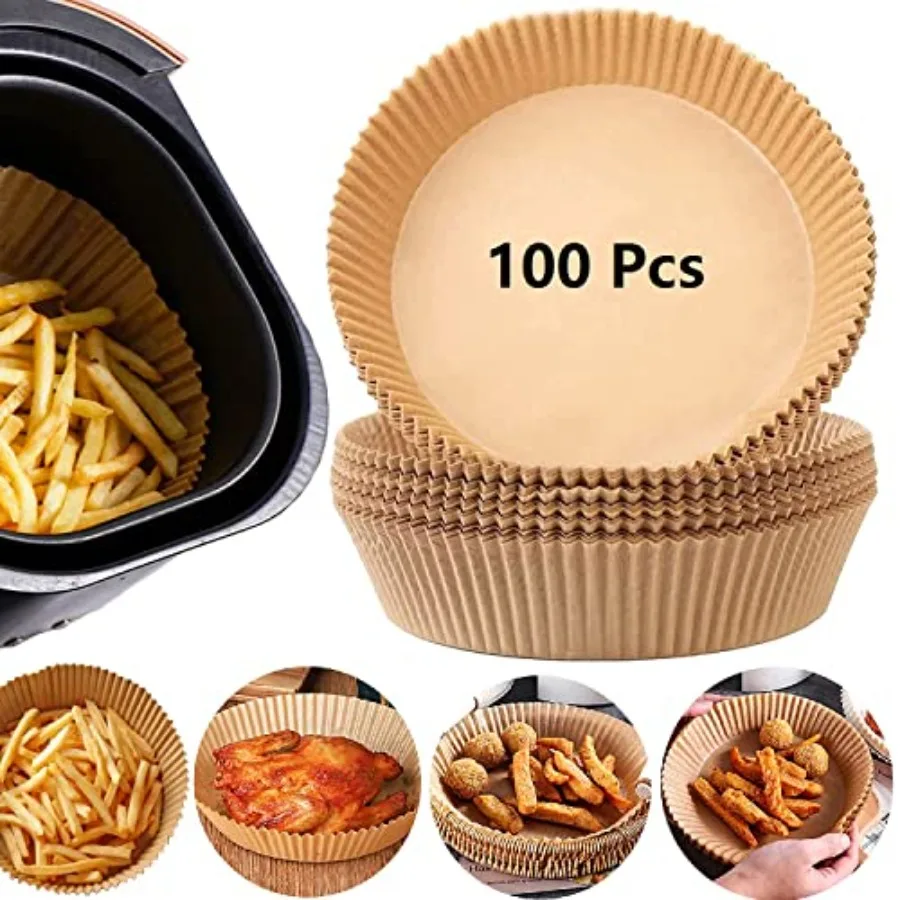 Air Fryer Paper Liners, 100PCS Non-stick Disposable Liners, Baking Paper for Air Fryer Oil-proof, Water-proof, Food Grade Parch
Air Fryer Paper Liners, 100PCS Non-stick Disposable Liners, Baking Paper for Air Fryer Oil-proof, Water-proof, Food Grade Parch
