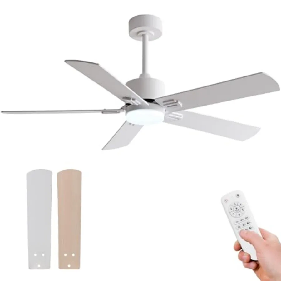 42 Inch Ceiling Fans with Lights and Remote, Modern Ceiling Fan with Light for Indoor Bedroom, 5 Blades, Dimmable LED Light, Re
42 Inch Ceiling Fans with Lights and Remote, Modern Ceiling Fan with Light for Indoor Bedroom, 5 Blades, Dimmable LED Light, Re
