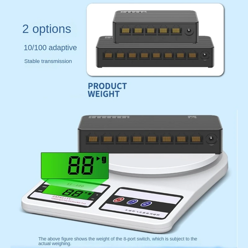 Top-Rated Network Switch Mini 8Ports Ethernet Smart Switch 100Mbps, EU Plug
Top-Rated Network Switch Mini 8Ports Ethernet Smart Switch 100Mbps, EU Plug