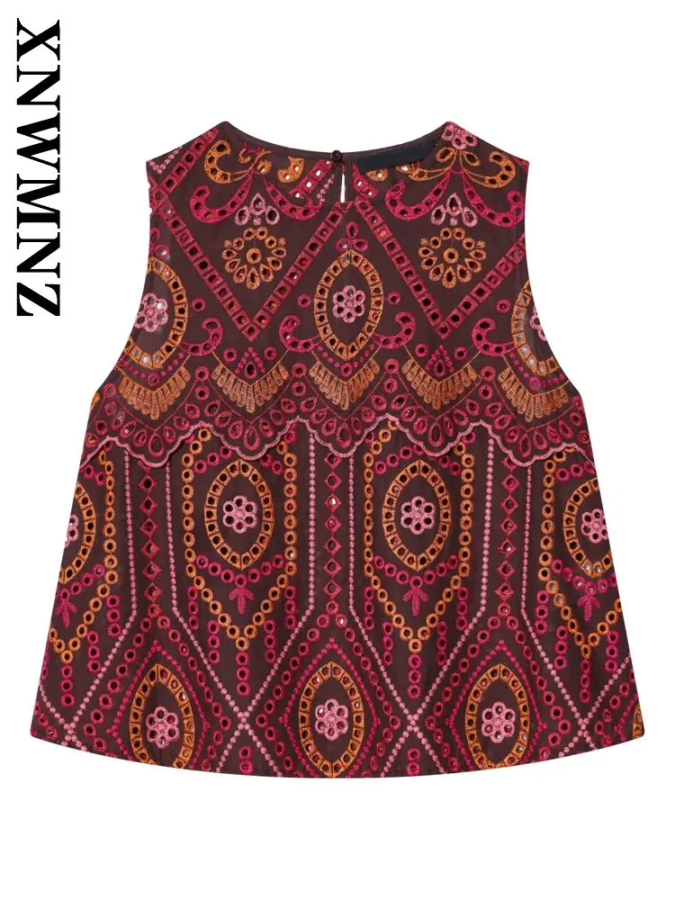 XNWMNZ 2026 Summer New Woman Party Vintage O-Collar Vest Fashion Casual Lady Sleeveless Holiday embroidery Thin Floral Slim Top
XNWMNZ 2026 Summer New Woman Party Vintage O-Collar Vest Fashion Casual Lady Sleeveless Holiday embroidery Thin Floral Slim Top