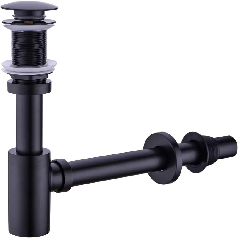 Bathroom Sink Stopper P-Trap Complete Set Adjustable 1-1/4 Bottle Trap Solid Brass Sink Drain Kit Tube and Pop Up Drain Stopper
Bathroom Sink Stopper P-Trap Complete Set Adjustable 1-1/4 Bottle Trap Solid Brass Sink Drain Kit Tube and Pop Up Drain Stopper