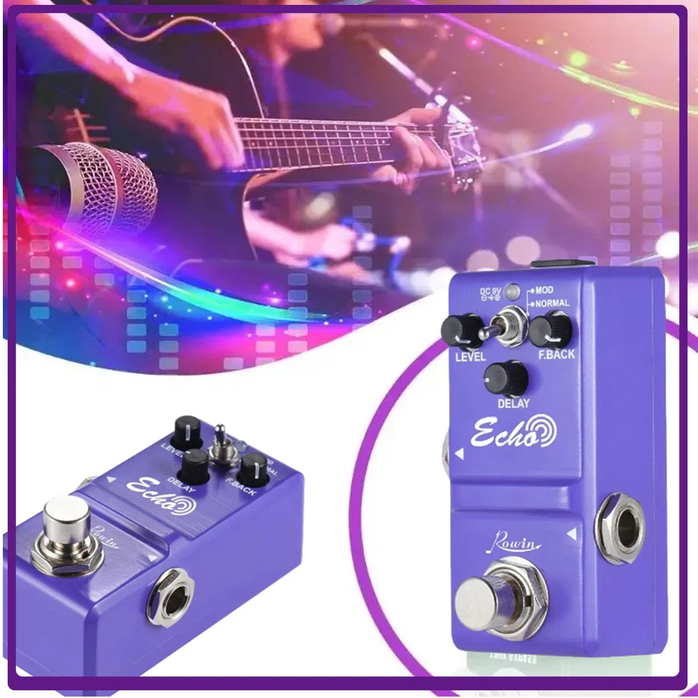 Rowin NANO Super Mini Guitar Effect Pedal Purple Delay Echo Analog Bass Delay Effector For Guitar Bass Parts Accessories
Rowin NANO Super Mini Guitar Effect Pedal Purple Delay Echo Analog Bass Delay Effector For Guitar Bass Parts Accessories