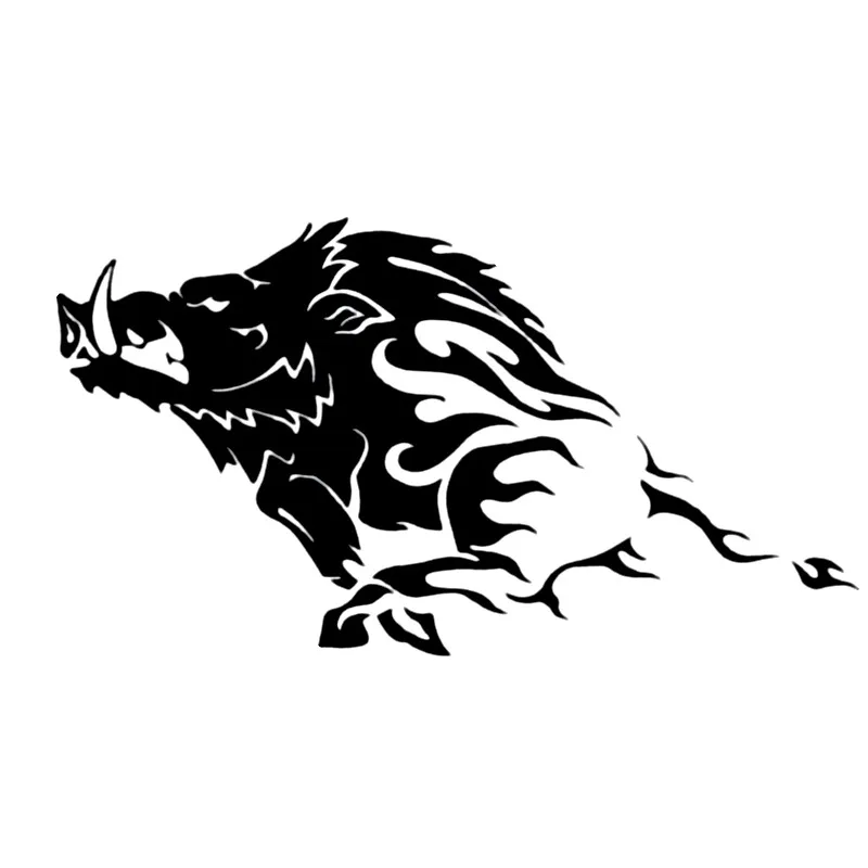 Personality Wild Boar Angry Pig Tribe Animal Fashion Car Decoration Cover Scratch Pvc Car Sticker Black/white, 17cm * 8cm
Personality Wild Boar Angry Pig Tribe Animal Fashion Car Decoration Cover Scratch Pvc Car Sticker Black/white, 17cm * 8cm