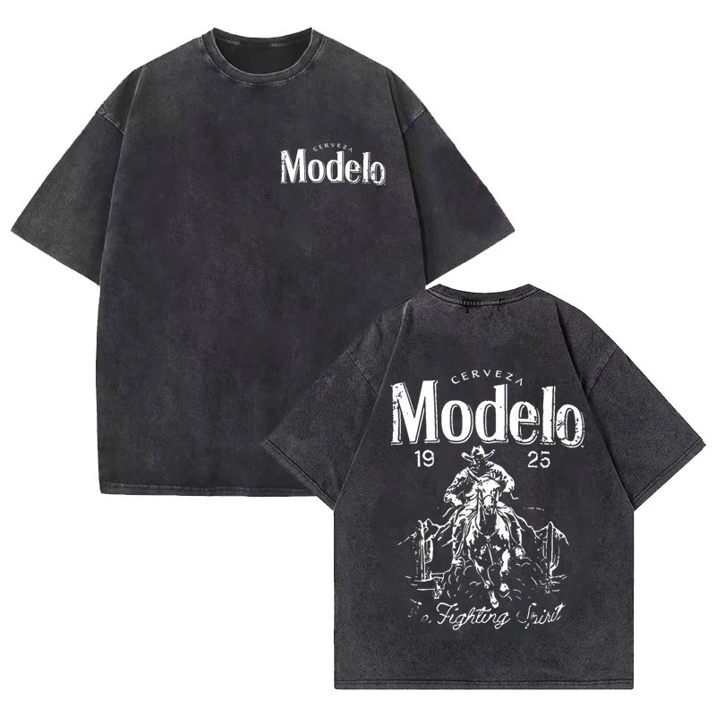 Modelo Graphic Print Short-Sleeve T-Shirt Relaxed Fit Round Men Casual vintage Neck Olive Green Western Cowboy Design Polyester
Modelo Graphic Print Short-Sleeve T-Shirt Relaxed Fit Round Men Casual vintage Neck Olive Green Western Cowboy Design Polyester
