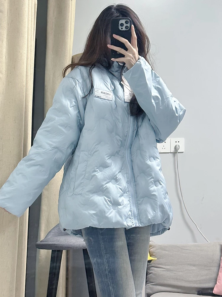 KING BRAND Street Sle Reflective Label down Jaet Thiened Stand Collar ex Warm Cotton Coat Long Sve Zipper Closure
KING BRAND Street Sle Reflective Label down Jaet Thiened Stand Collar ex Warm Cotton Coat Long Sve Zipper Closure