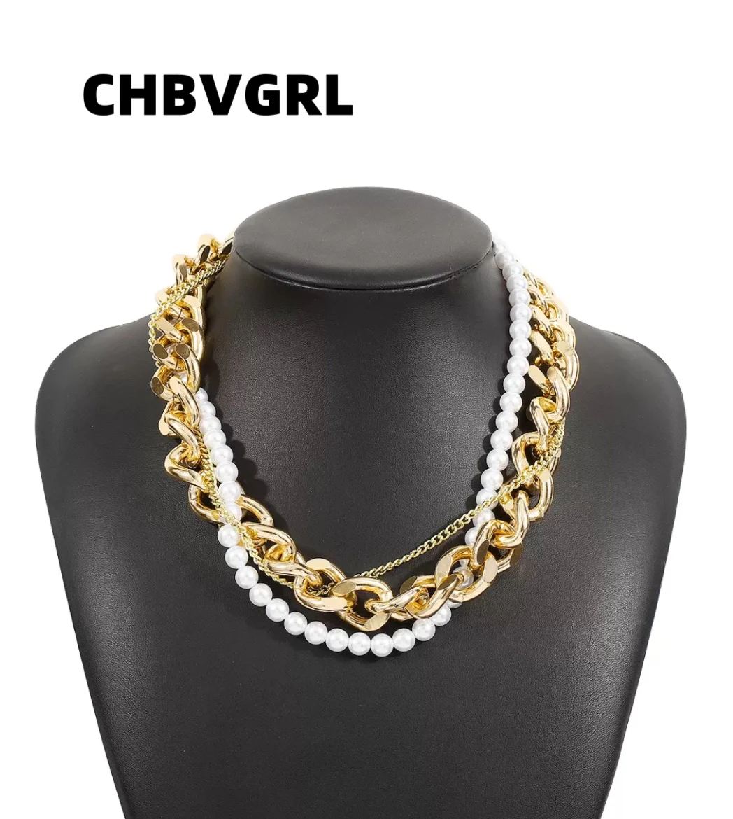 Hot-selling European and American metal style pearl layered neck chain for women, luxurious and high-end women's necklace
Hot-selling European and American metal style pearl layered neck chain for women, luxurious and high-end women's necklace