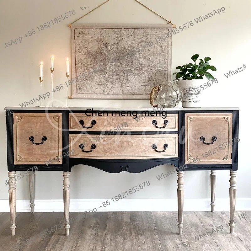 color matching solid wood porch cabinet, front door partition, dining side cabinet, American small apartment living room locker
color matching solid wood porch cabinet, front door partition, dining side cabinet, American small apartment living room locker