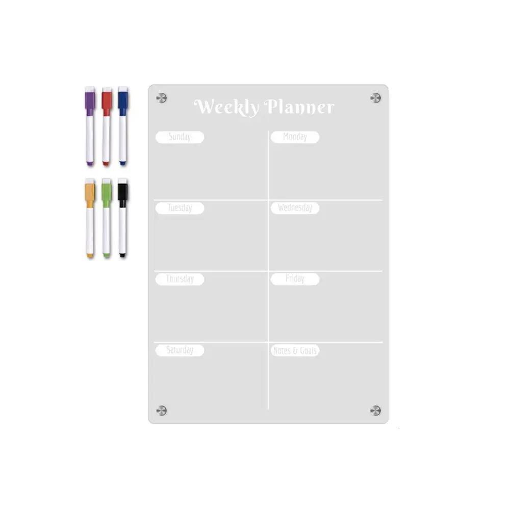 Premium 6 Markers Acrylic Erase Boards Clear Frameless Monthly Calendar Memo Reusable Hanging Note Blackboard Set Office
Premium 6 Markers Acrylic Erase Boards Clear Frameless Monthly Calendar Memo Reusable Hanging Note Blackboard Set Office