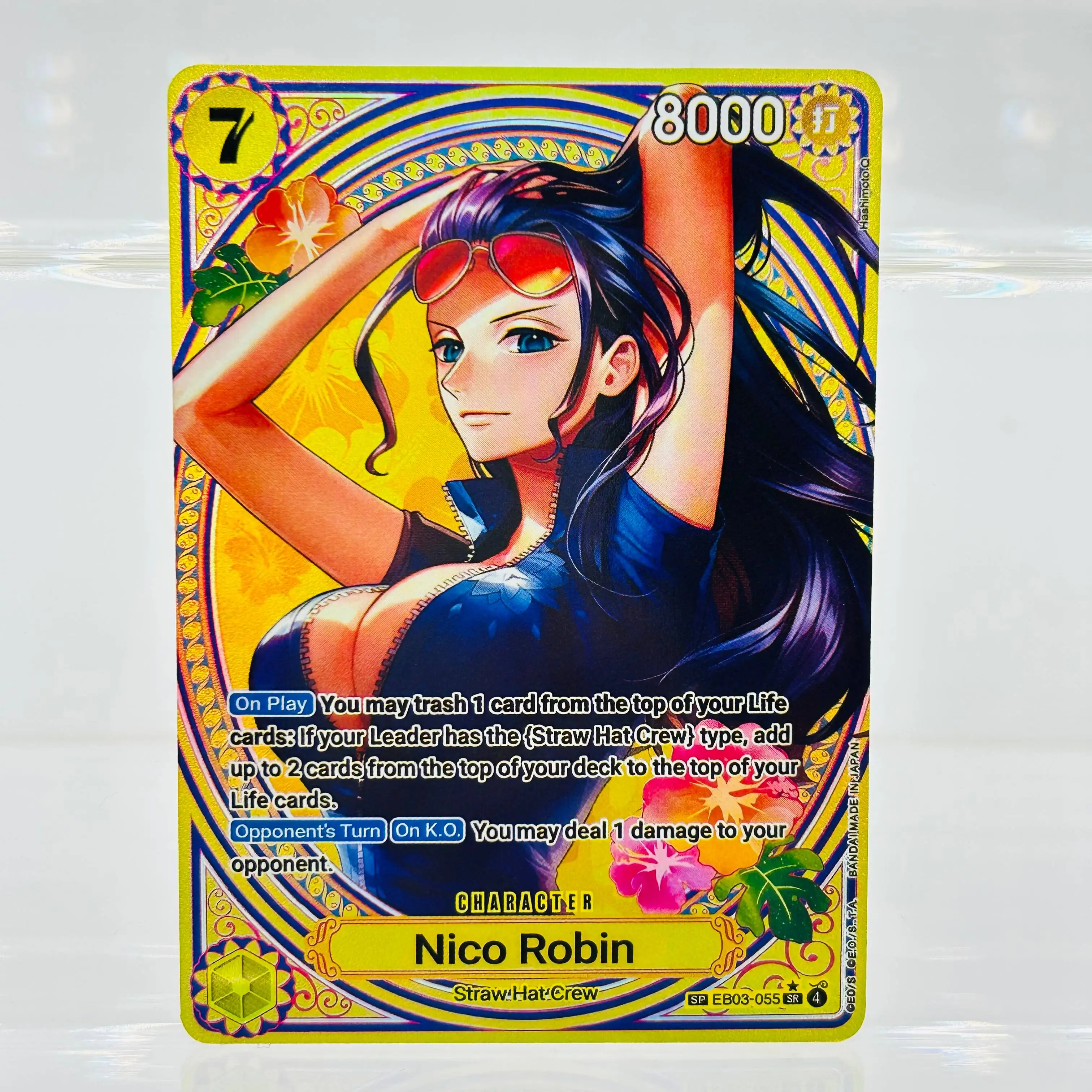 One Piece EN EB03-055 Nico Robin DIY Holographic Textured Premium Anime Collection Card
One Piece EN EB03-055 Nico Robin DIY Holographic Textured Premium Anime Collection Card