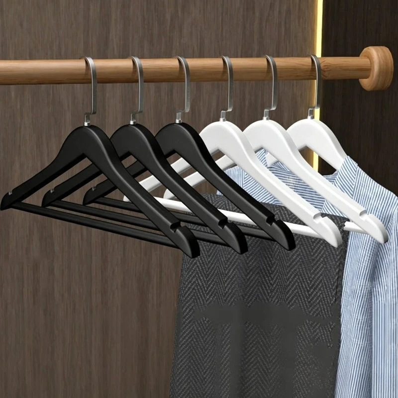 Solid Wood Clothes Hanger in White & Black, Wooden Trouser Skirt Clip Hanger, Premium Garment Display Hanger for Boutique Hotel
Solid Wood Clothes Hanger in White & Black, Wooden Trouser Skirt Clip Hanger, Premium Garment Display Hanger for Boutique Hotel