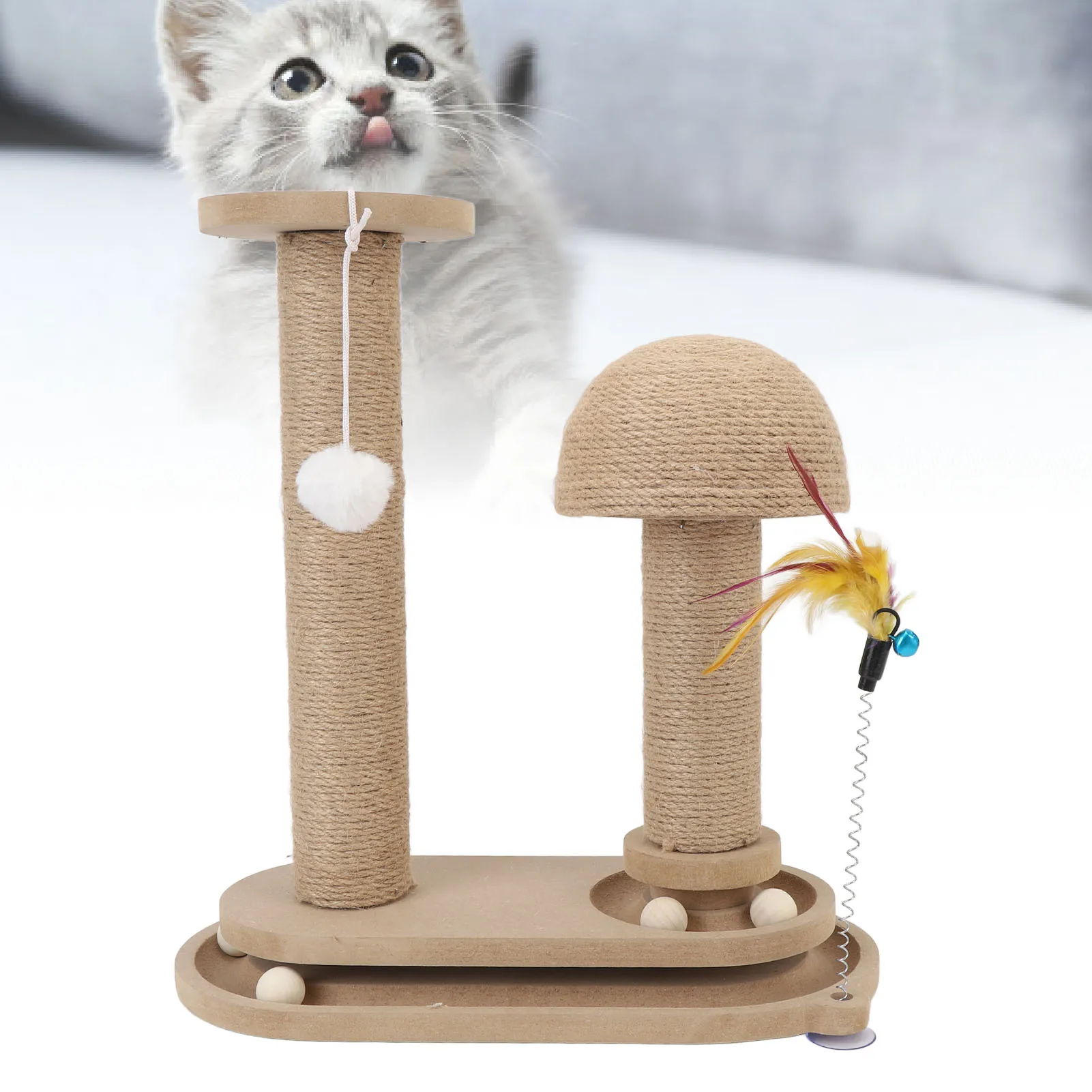 Когтеточка для кошачьего дерева, когтеточка для кошек, устойчивая к укусам, стабильная структура, плотная доска, интерактивная с шариком для дома
Когтеточка для кошачьего дерева, когтеточка для кошек, устойчивая к укусам, стабильная структура, плотная доска, интерактивная с шариком для дома