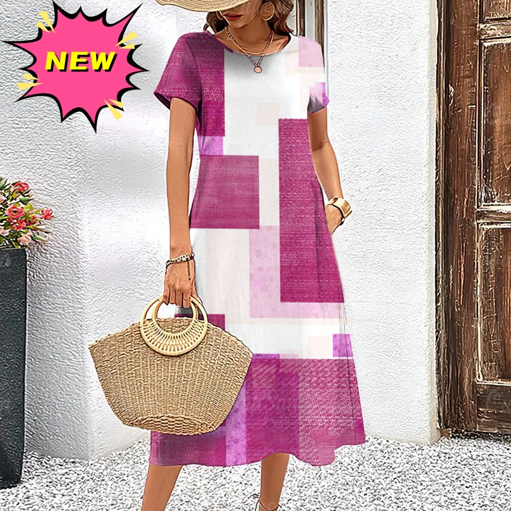 Vintage Women's Women's Dresses Summer Dresses Fashion Printed Short Sleeve O Neck Tops Fashion Street Loose Women's Dresses Y2k
Vintage Women's Women's Dresses Summer Dresses Fashion Printed Short Sleeve O Neck Tops Fashion Street Loose Women's Dresses Y2k