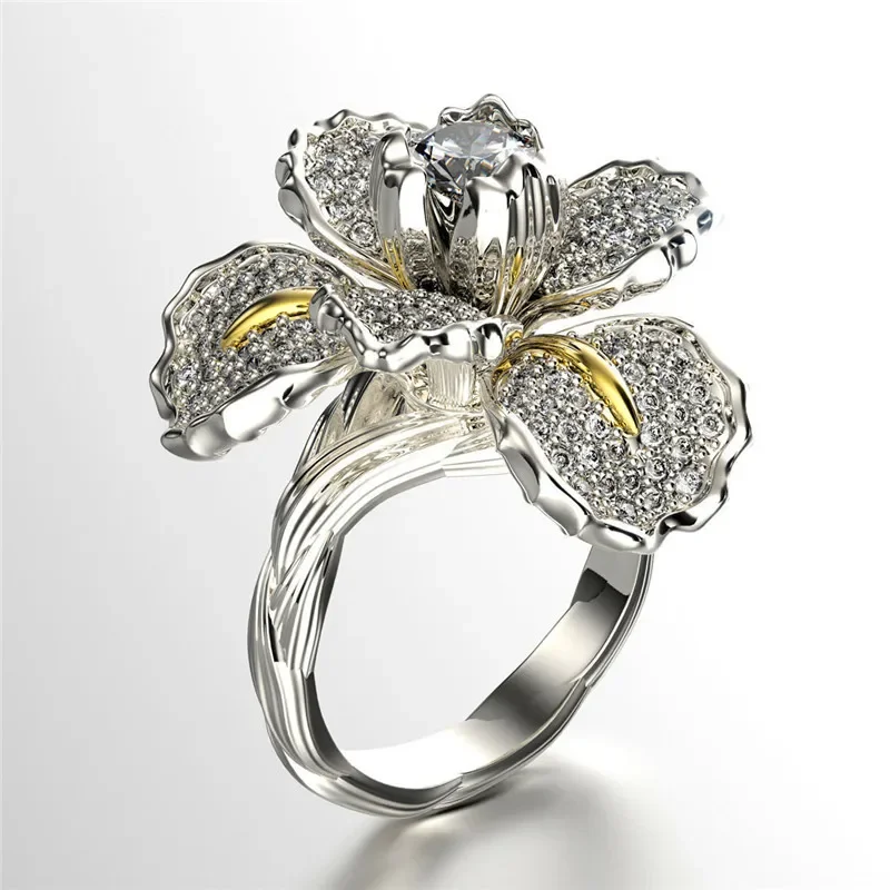 Milangirl Luxury Female White Blue Flower Ring Charm Crystal Zircon Stone Engagement Ring Elegant Rings For Women
Milangirl Luxury Female White Blue Flower Ring Charm Crystal Zircon Stone Engagement Ring Elegant Rings For Women