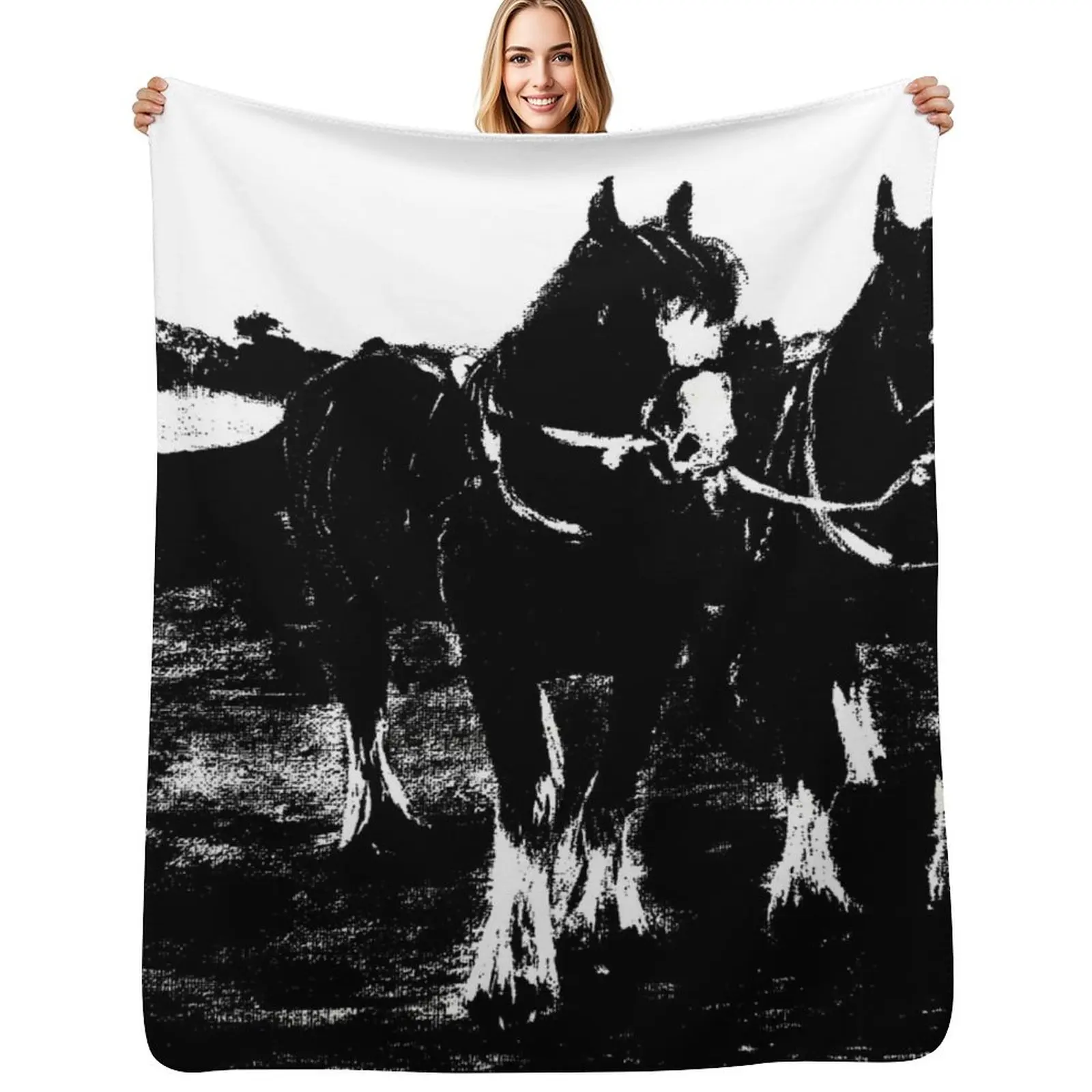 Plough Horses Throw Blanket christmas gifts Sofa Quilt Stuffeds Thins Blankets 
Plough Horses Throw Blanket christmas gifts Sofa Quilt Stuffeds Thins Blankets