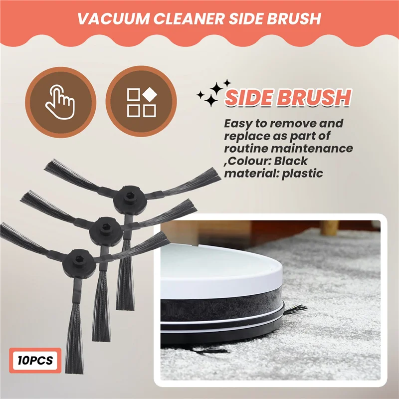 ABRW-10-Pack Replacement Side Brush For Ilife V3 V5 A6 A4 A4S Robot Vacuum Cleaner
ABRW-10-Pack Replacement Side Brush For Ilife V3 V5 A6 A4 A4S Robot Vacuum Cleaner