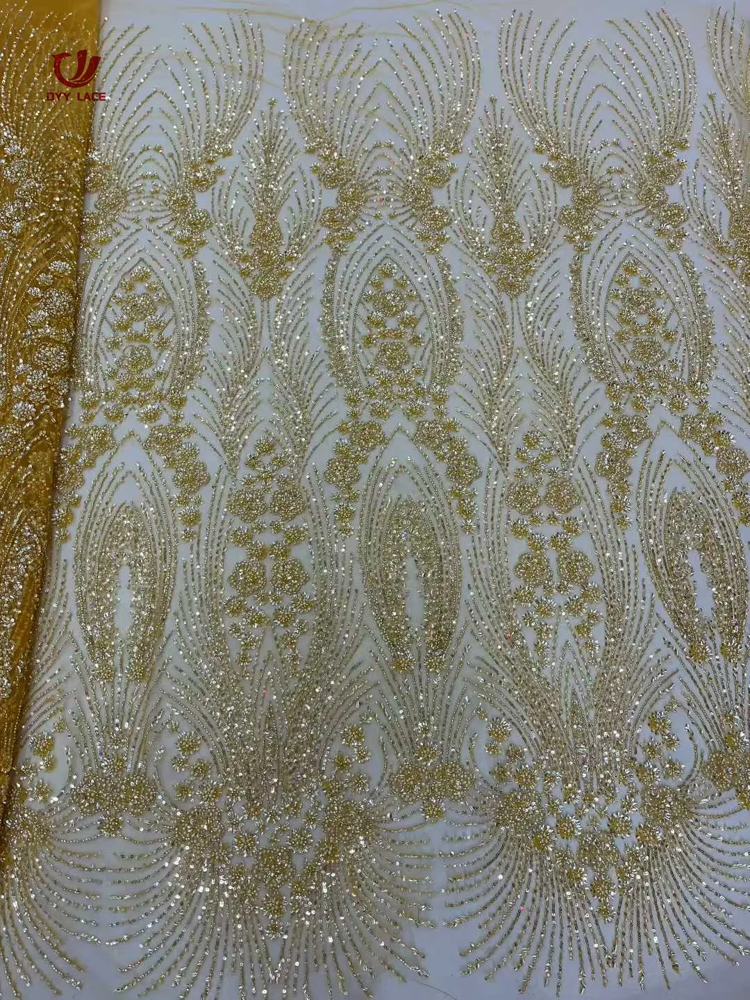 African Beads Fabrics Latest Sequin Groom Lace Fabric 5 Yards 2025 High Quality Lace Fabric Nigerian Wedding Dress For Woman
African Beads Fabrics Latest Sequin Groom Lace Fabric 5 Yards 2025 High Quality Lace Fabric Nigerian Wedding Dress For Woman