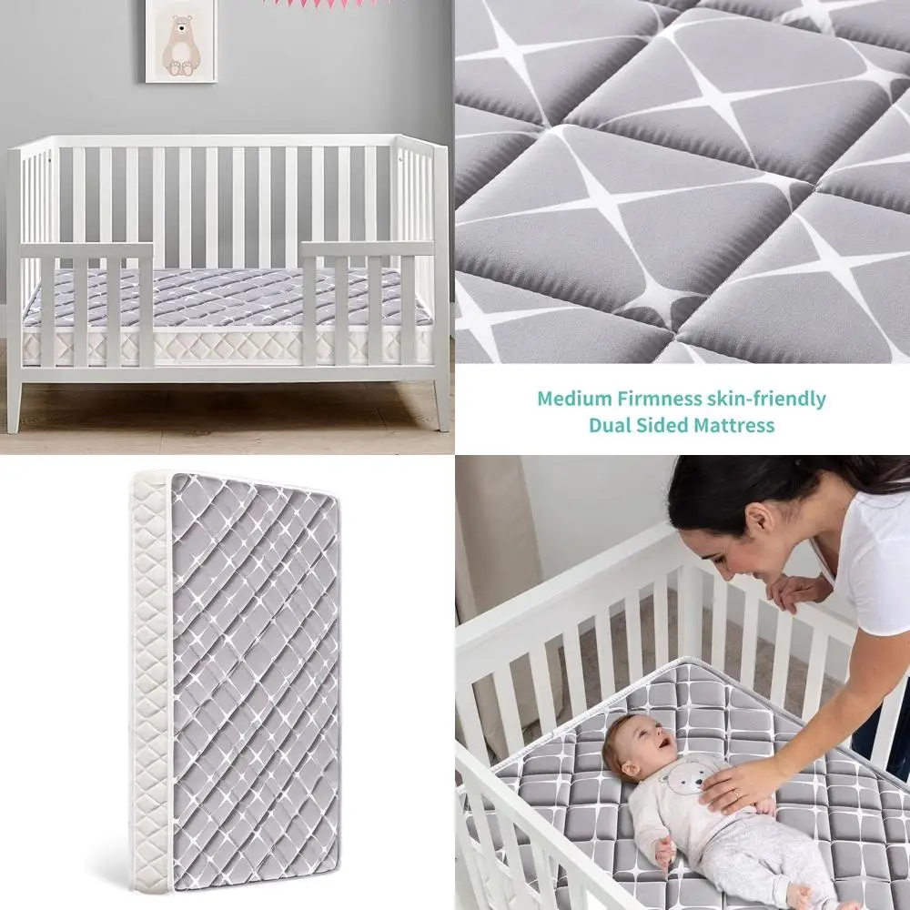 Breathable Dual-Sided Crib and Toddler Mattress - 52x27.6x5 - Premium Soft Support for Cribs and Beds
Breathable Dual-Sided Crib and Toddler Mattress - 52x27.6x5 - Premium Soft Support for Cribs and Beds