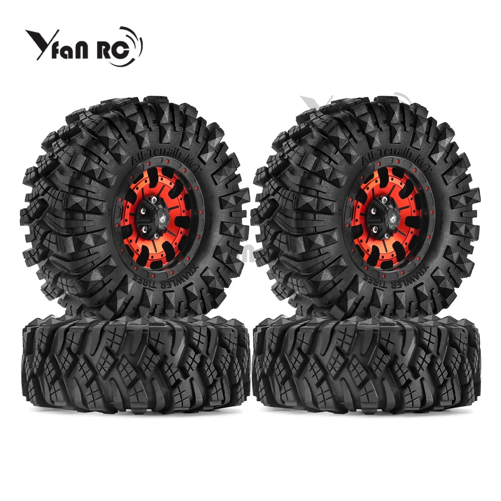 4pcs 110mm Metal 1.9" Beadlock Wheel Rim Rubber Tire Set for 1/10 RC Crawler Car TRX4 RC4WD D90 Axial SCX10 Pro MST
4pcs 110mm Metal 1.9" Beadlock Wheel Rim Rubber Tire Set for 1/10 RC Crawler Car TRX4 RC4WD D90 Axial SCX10 Pro MST