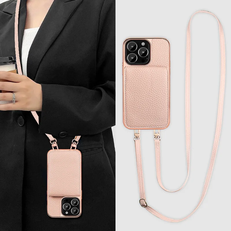 Applicable iPhone 14 electroplated cross-body phone case, 14 Pro card holder bracket shell 13 Pro Max Japanese-style solid color
Applicable iPhone 14 electroplated cross-body phone case, 14 Pro card holder bracket shell 13 Pro Max Japanese-style solid color