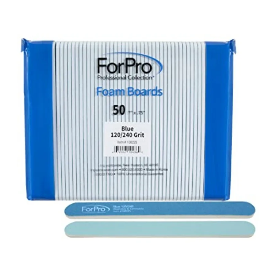 ForPro Professional Collection Blue Foam Board, 20/240 Grit, Mylar Manicure and Pedicure Nail File, 7" l x.75" w, 50 Count
ForPro Professional Collection Blue Foam Board, 20/240 Grit, Mylar Manicure and Pedicure Nail File, 7" l x.75" w, 50 Count