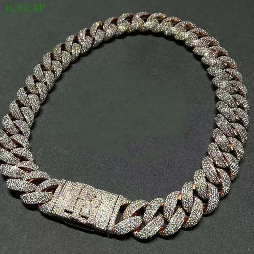 Icecap Jewelry Hip Hop Rose Gold Custom Made Name Clasp Vvs Moissanite Cuban Link Chain with Custom Name Clasp
Icecap Jewelry Hip Hop Rose Gold Custom Made Name Clasp Vvs Moissanite Cuban Link Chain with Custom Name Clasp