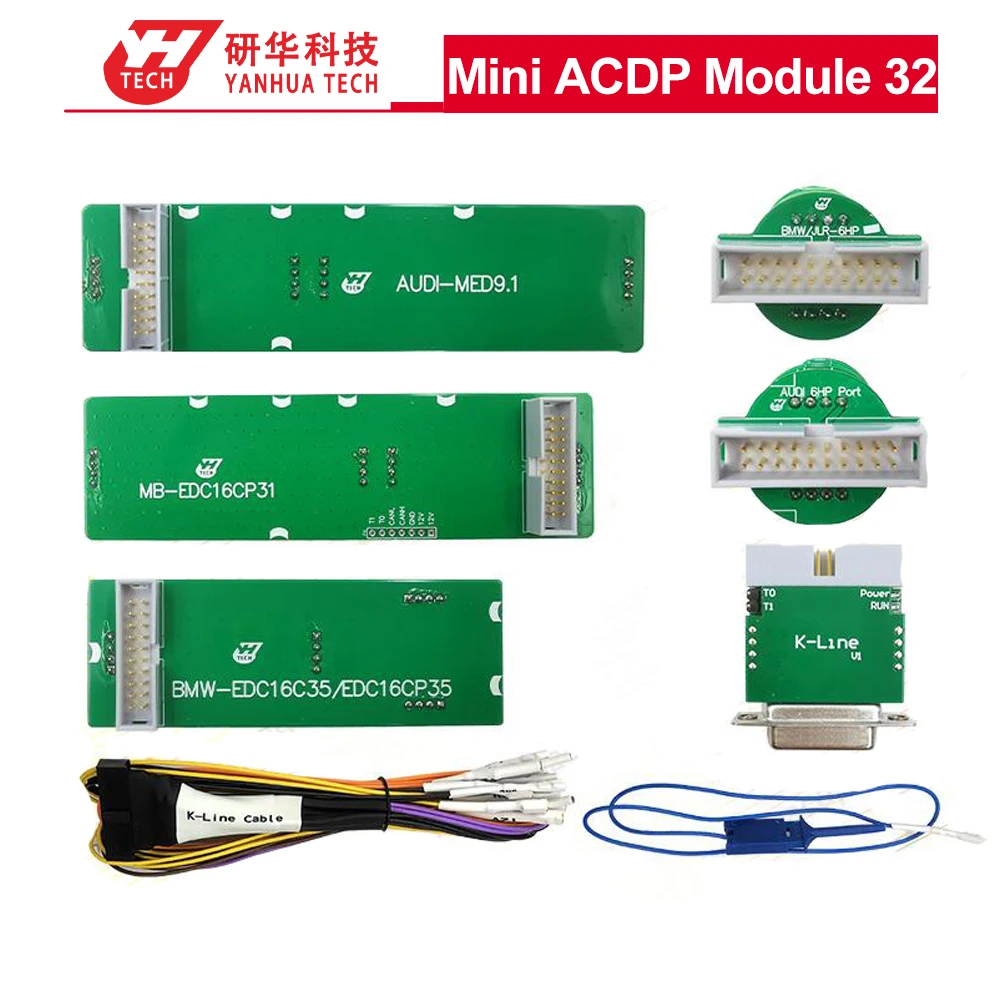 Yanhua Mini ACDP Module 32 with License A502 for K-Line MPC56x Chip DME and TCU Module Clone Supports EDC16 MED9.x Bosch 6HP
Yanhua Mini ACDP Module 32 with License A502 for K-Line MPC56x Chip DME and TCU Module Clone Supports EDC16 MED9.x Bosch 6HP